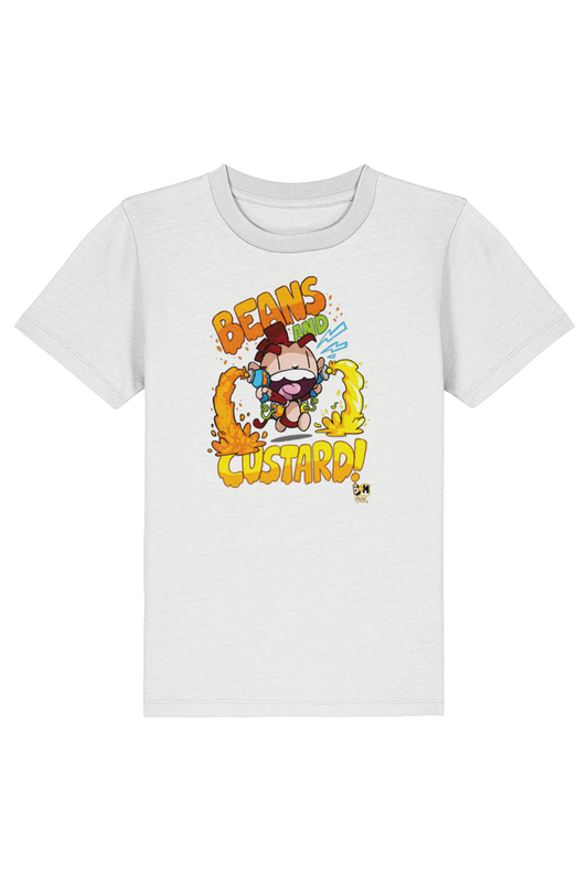 Bunny vs Monkey "Beans and Custard!" kids t-shirt