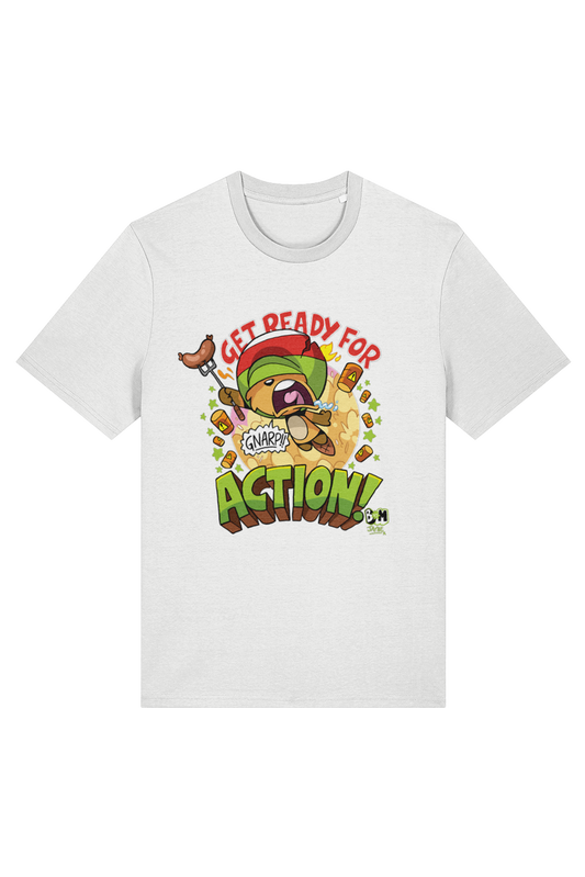 Bunny vs Monkey Action Beaver adult t-shirt