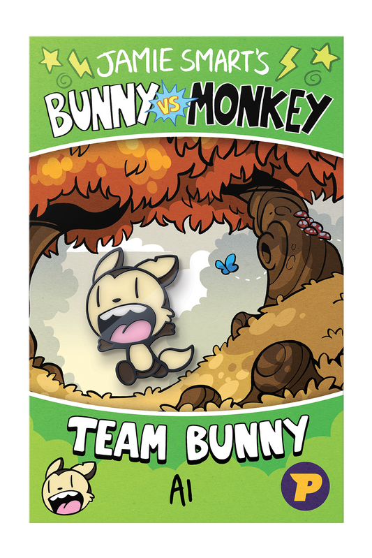 Bunny vs Monkey Ai pin badge