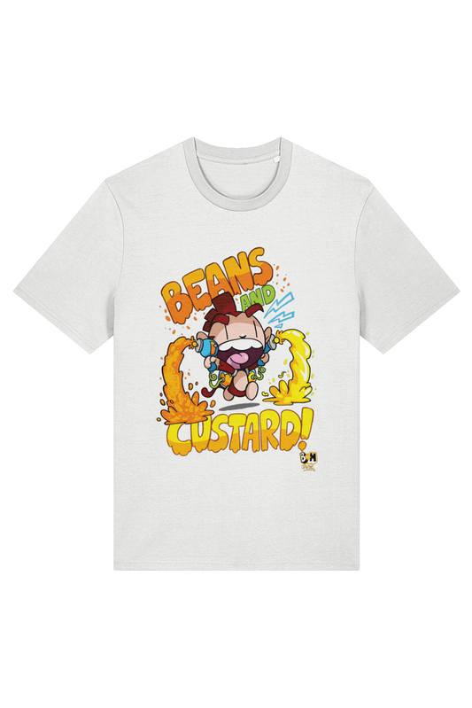 Bunny vs Monkey "Beans and Custard!" adult t-shirt