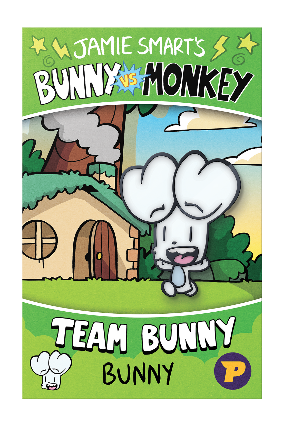 Bunny vs Monkey Bunny pin badge