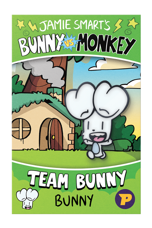 Bunny vs Monkey Bunny pin badge