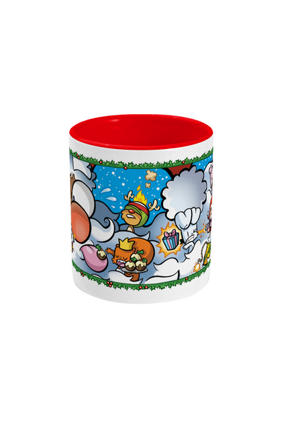 Bunny vs Monkey xmas mug