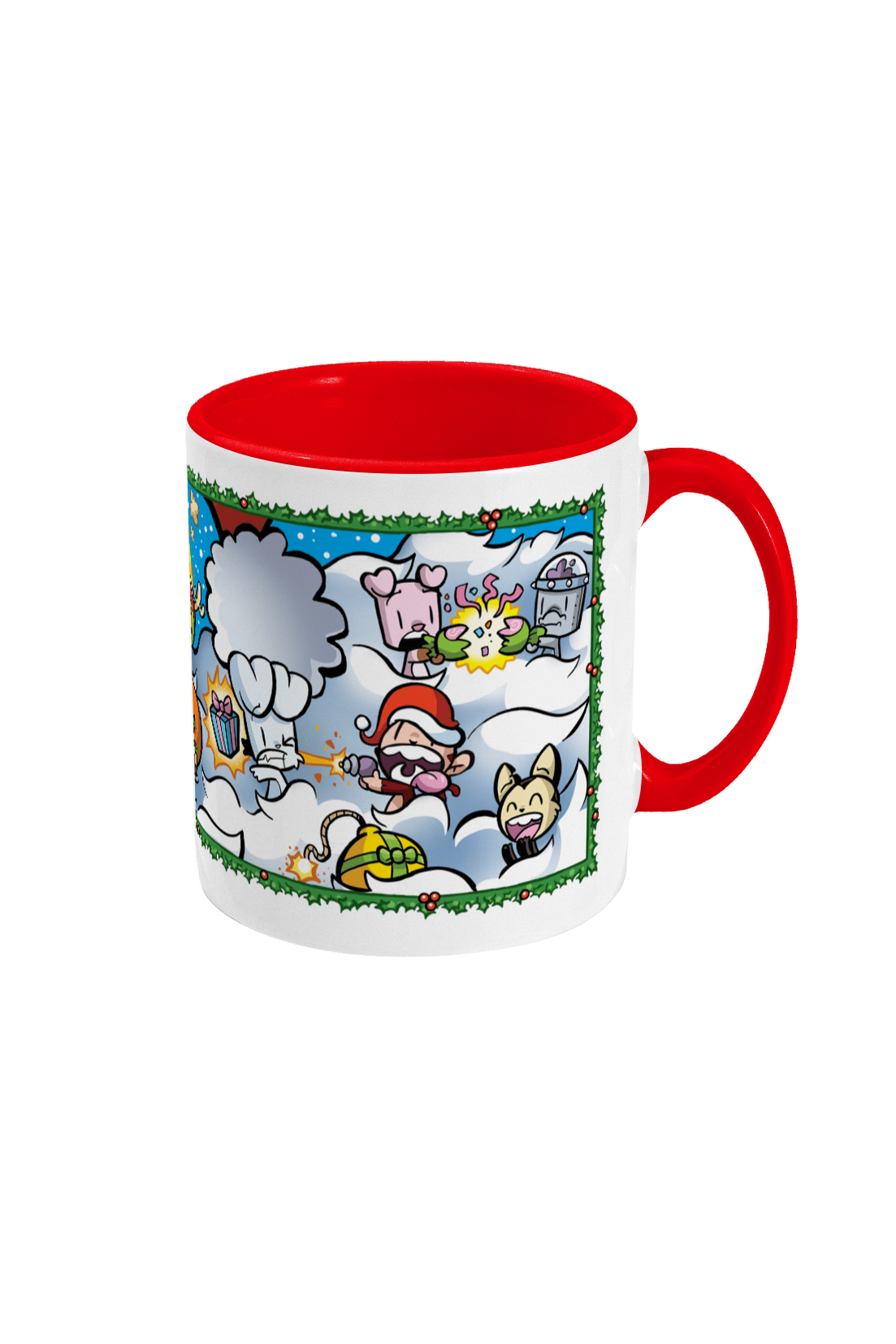 Bunny vs Monkey Christmas mug gift