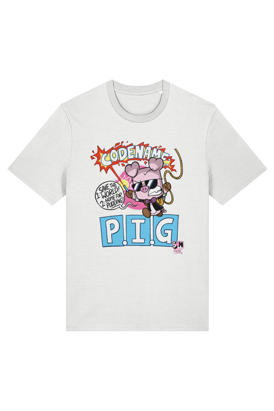 Bunny vs Monkey "Codename P.I.G" adult t-shirt