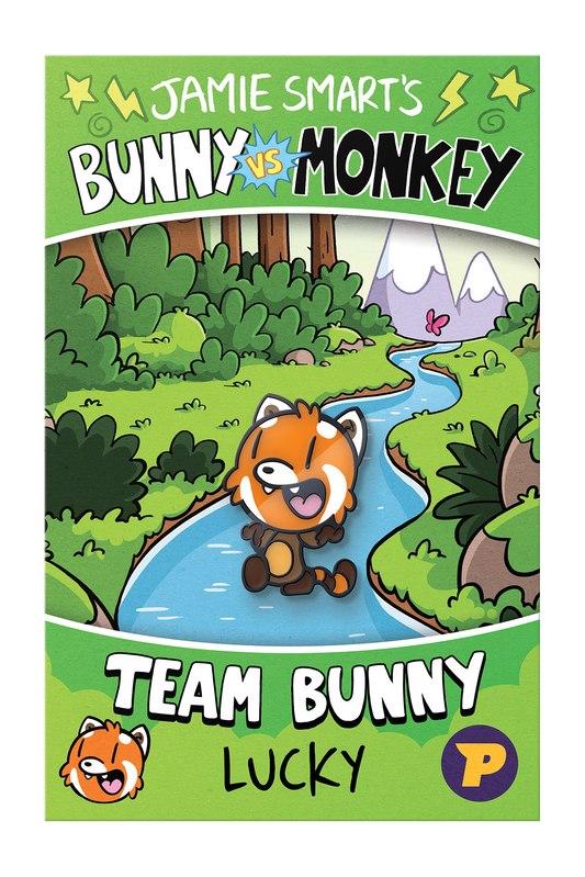 Bunny vs Monkey Lucky pin badge