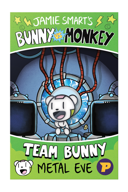 Bunny vs Monkey Metal Eve pin badge