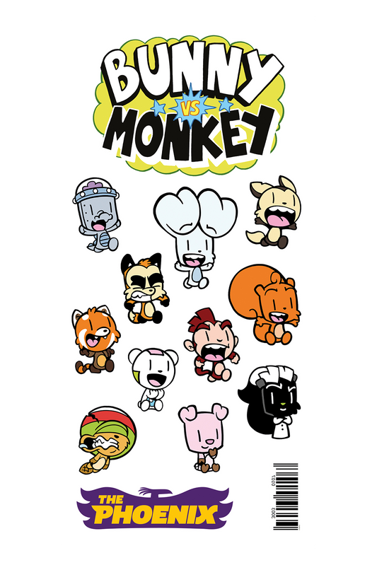 Bunny vs Monkey temporary tattoos
