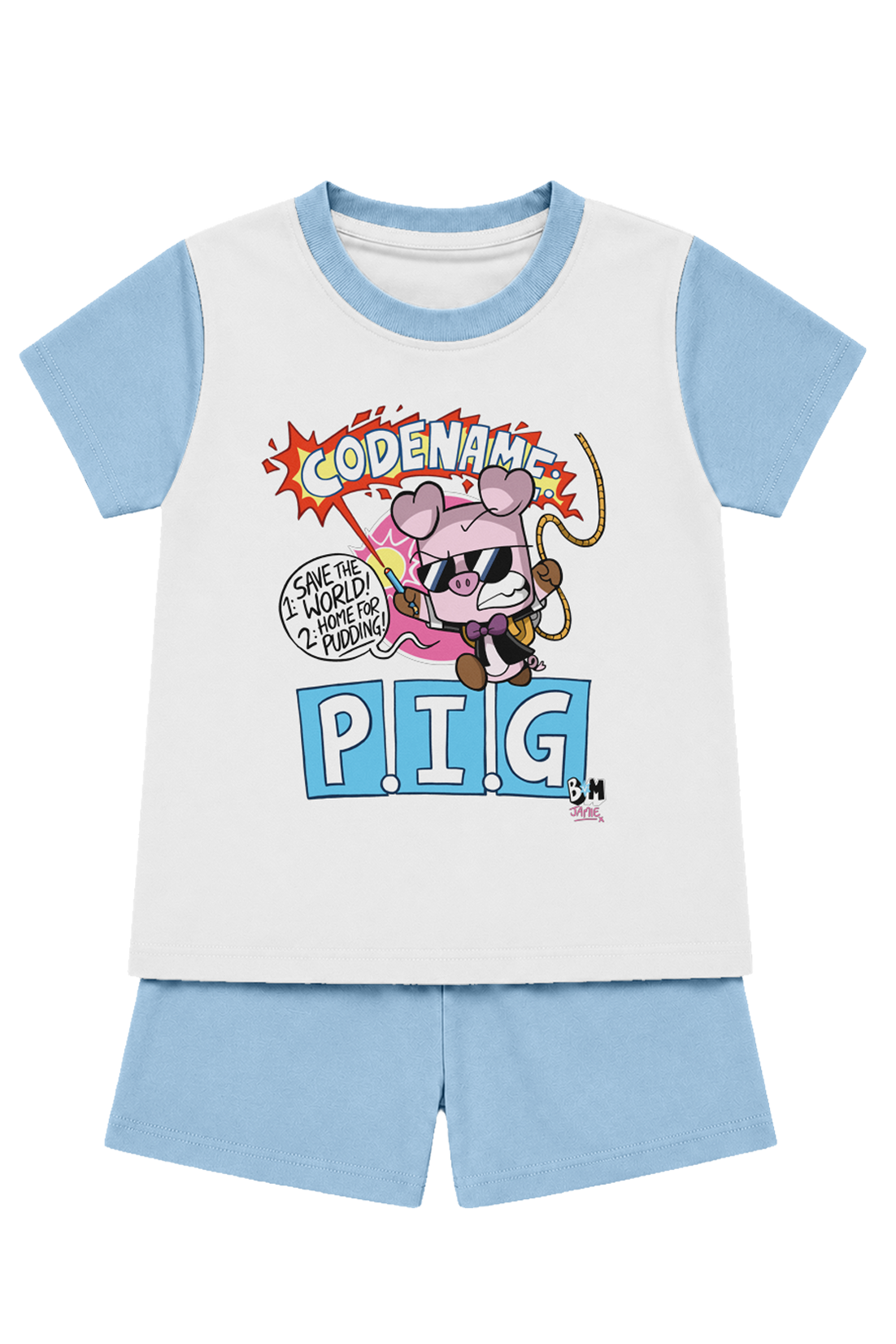 Bunny vs Monkey "Codename P.I.G" kids pyjamas