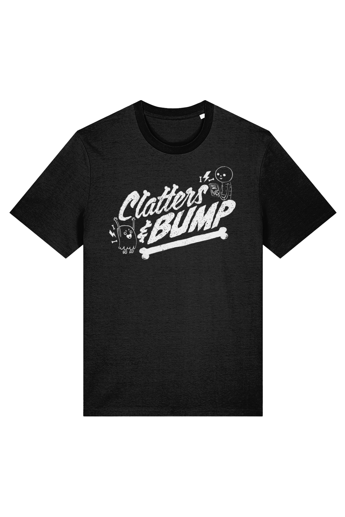 Clatters and Bump Vintage Distress adult t-shirt