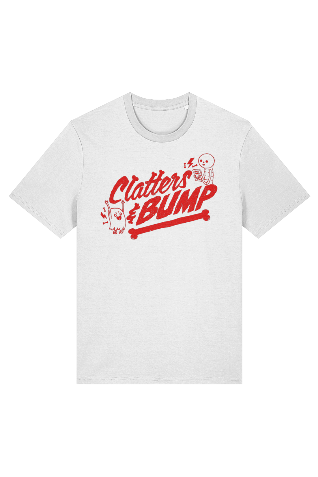 Clatters and Bump Vintage Distress adult t-shirt