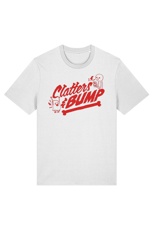 Clatters and Bump Vintage Distress adult t-shirt