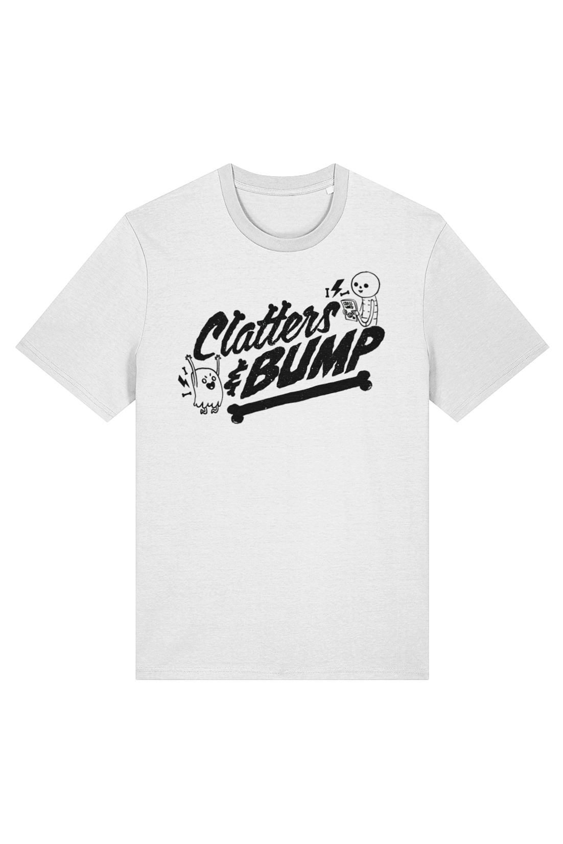 Clatters and Bump Vintage Distress adult t-shirt