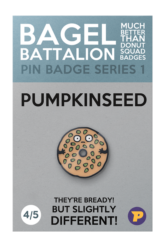 Bagel Battalion Pumpkinseed pin badge