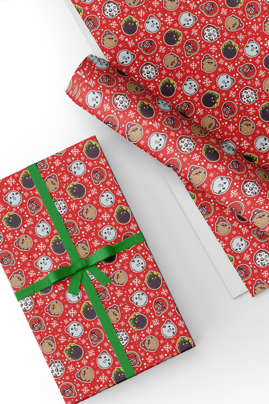 Donut Squad Christmas wrapping paper pack