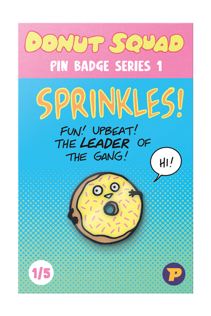 Donut Squad pin badges bundle - series 1