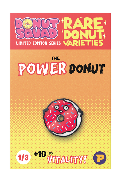 Donut Squad 3: Destiny of the Donuts - book & pin badge bundle