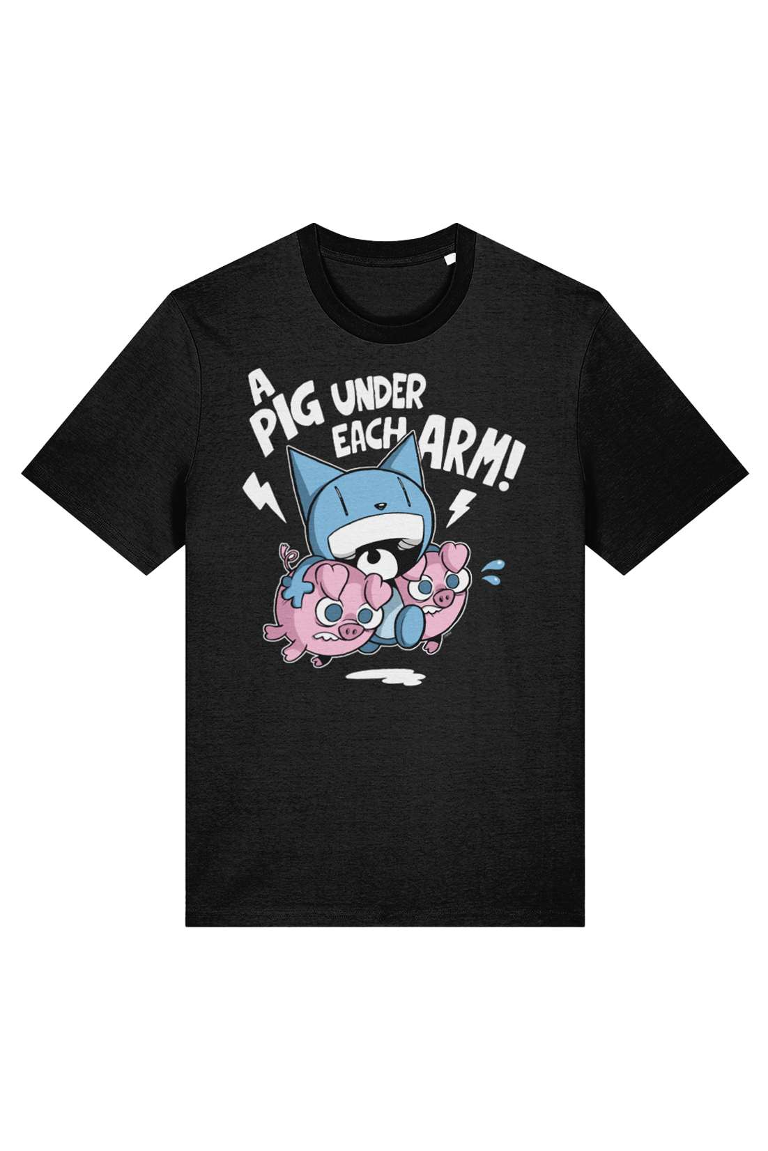 Looshkin "A pig under each arm!" adult t-shirt
