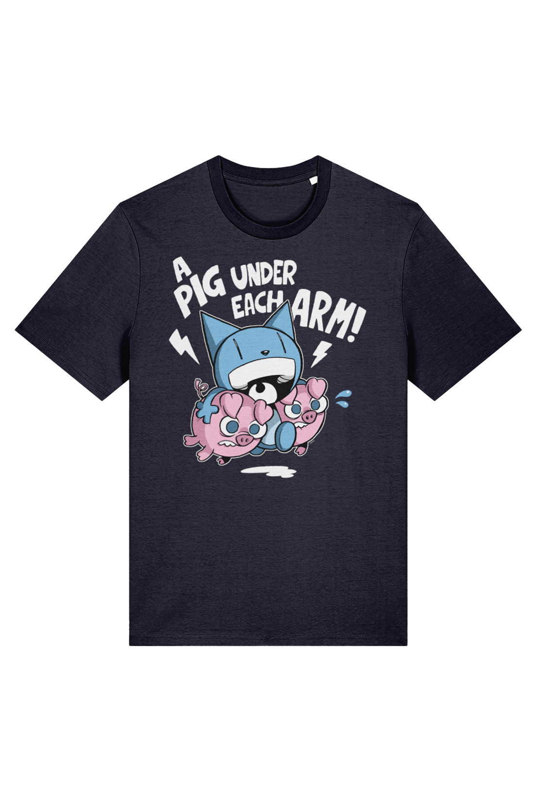 Looshkin "A pig under each arm!" adult t-shirt