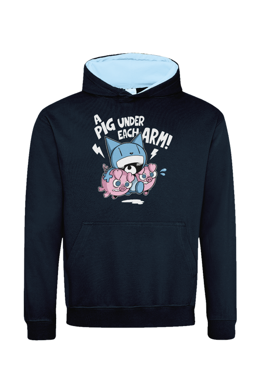 Looshkin "A pig under each arm!" kids hoodie