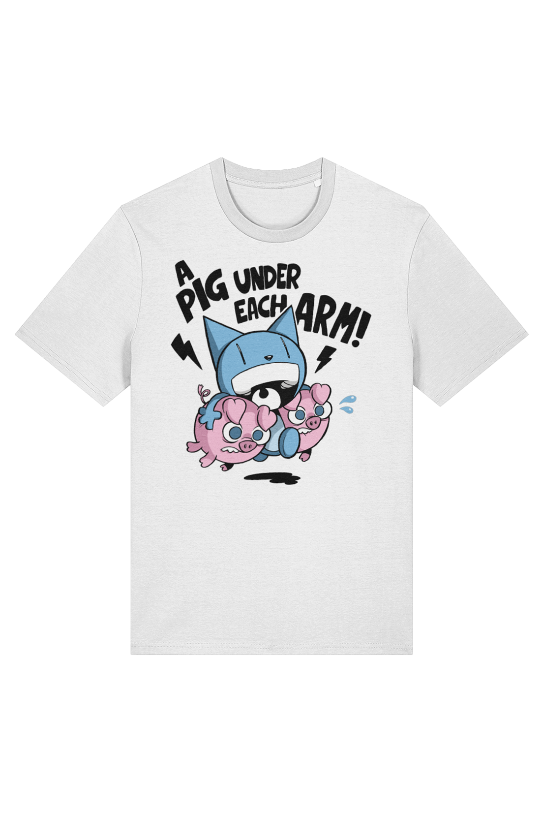 Looshkin "A pig under each arm!" adult t-shirt