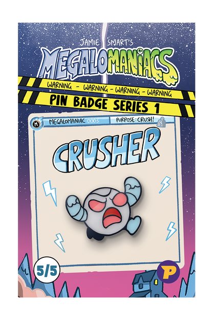 Megalomaniacs book and badges bundle