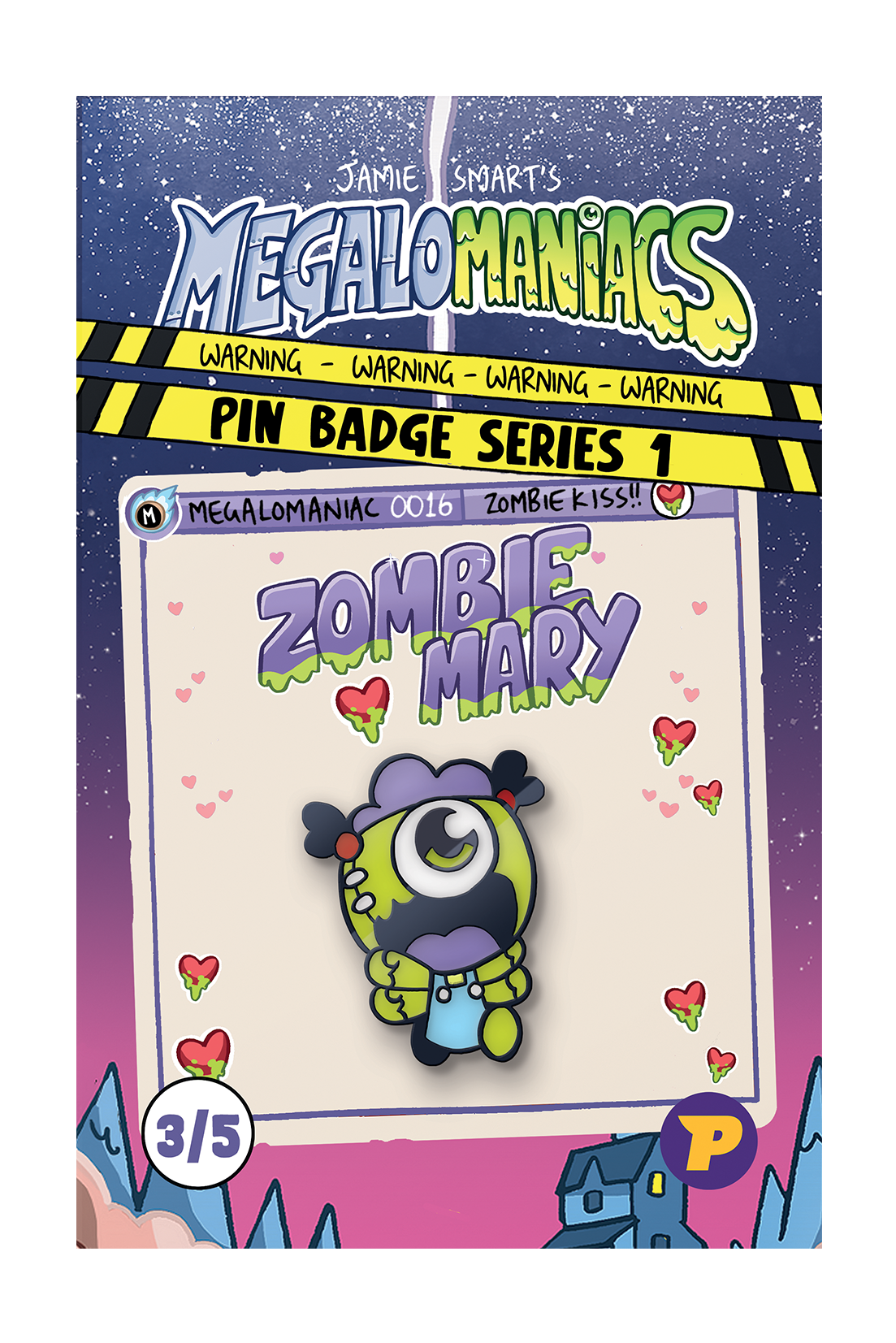 Megalomaniacs book and badges bundle