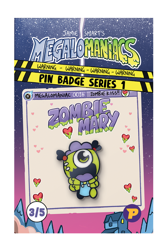 Megalomaniacs Zombie Mary pin badge