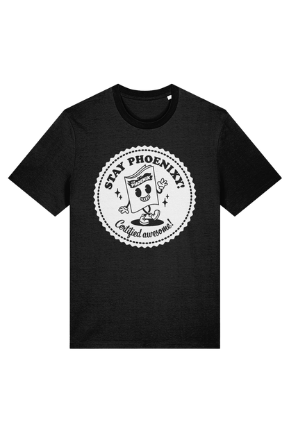 Bunny vs Monkey Intergalactic Monkey Business and Stay Phoenixy Rosette kids t shirt