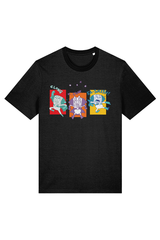 Star Cat Spaceington Squares adult t-shirt