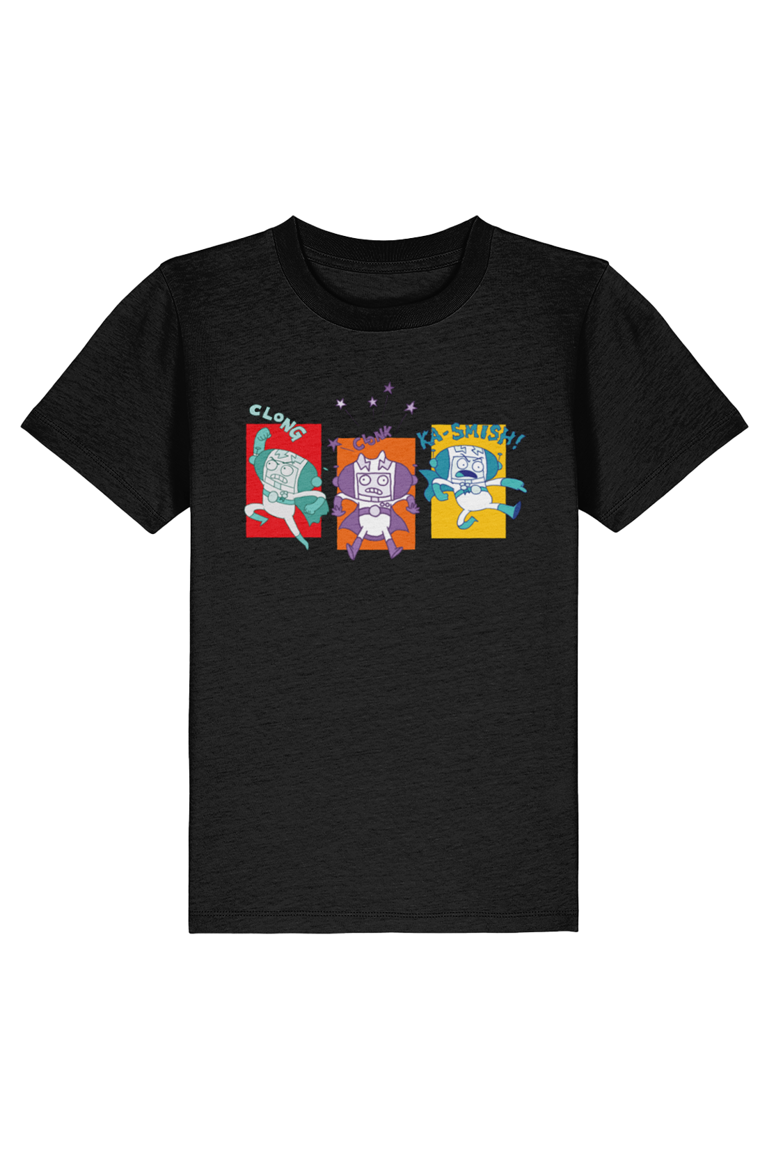 Star Cat Spaceington Squares kids t-shirt