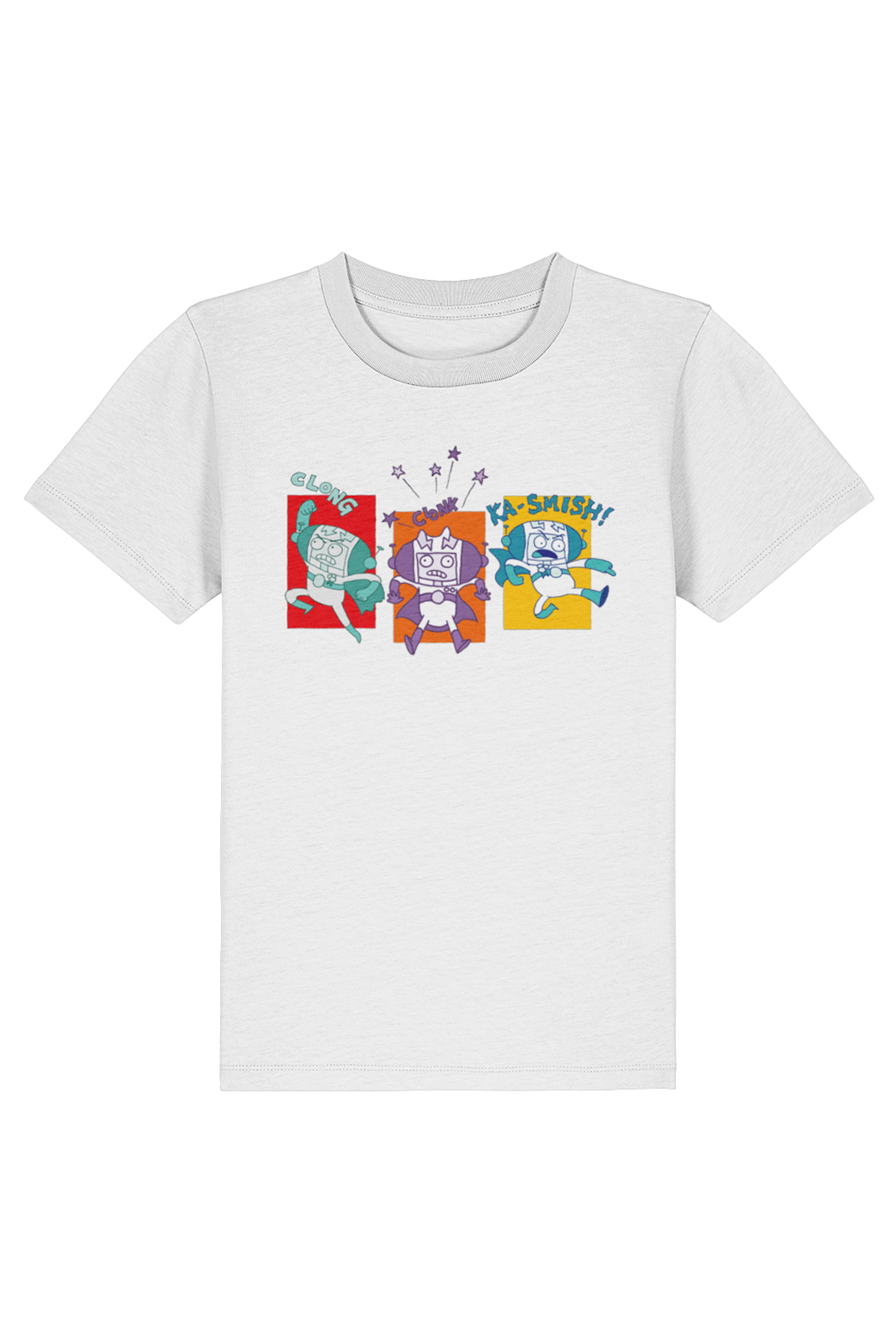 Star Cat Spaceington Squares kids t-shirt