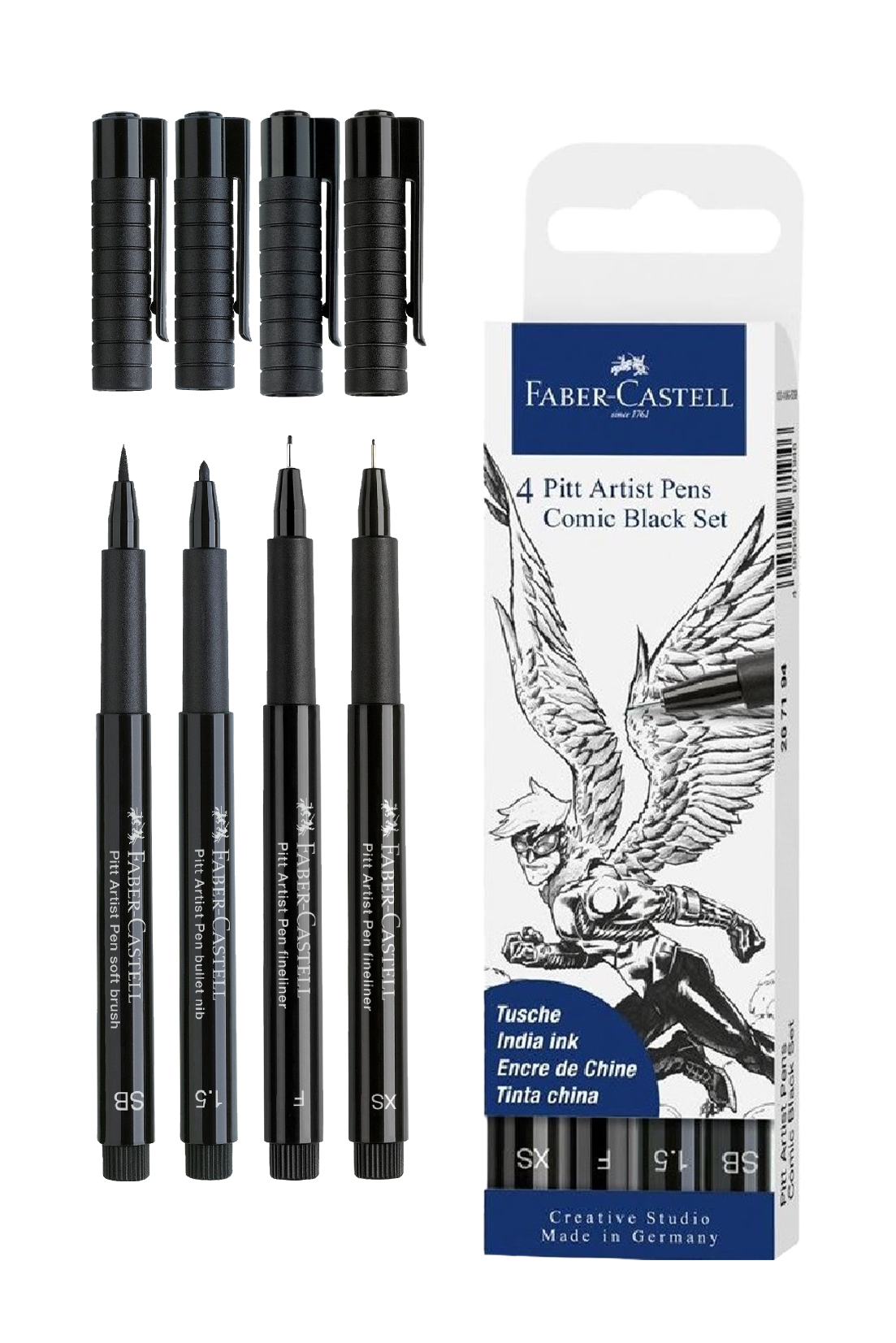 Faber-Castell Pitt Artist Pen Comic Illustration Set (x 4)
